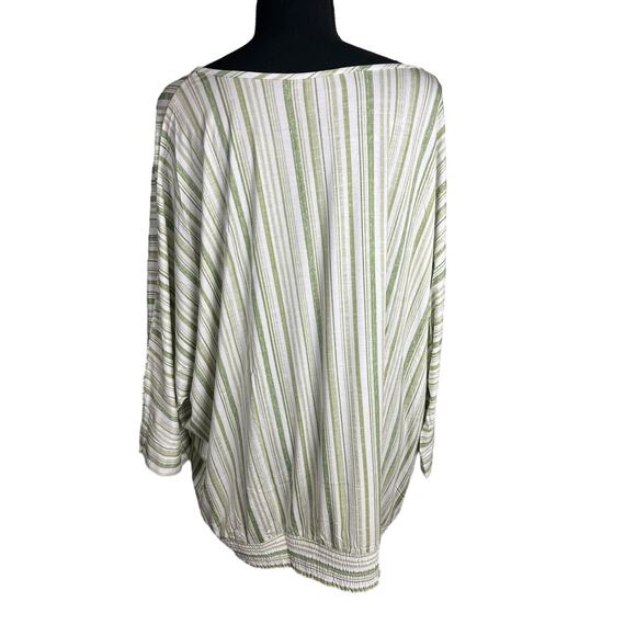Susan Graver Printed Cool Touch Dolman Sleeve Top PALM LEAF NWOT SIZE 3XL - Picture 4 of 7